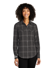 Load image into Gallery viewer, BPS/PSC - Port Authority Women's Long Sleeve Ombre Plaid Shirt