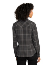 Load image into Gallery viewer, BPS/PSC - Port Authority Women's Long Sleeve Ombre Plaid Shirt