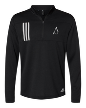 Load image into Gallery viewer, Albert Gallatin Adidas 3 Stripes Double Knit Quarter Zip Pullover