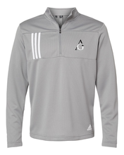 Load image into Gallery viewer, Albert Gallatin Adidas 3 Stripes Double Knit Quarter Zip Pullover