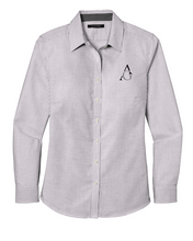 Load image into Gallery viewer, Albert Gallatin Port Authority Ladies SuperPro Oxford Stripe Shirt