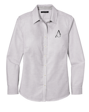 Load image into Gallery viewer, Albert Gallatin Port Authority Ladies SuperPro Oxford Stripe Shirt