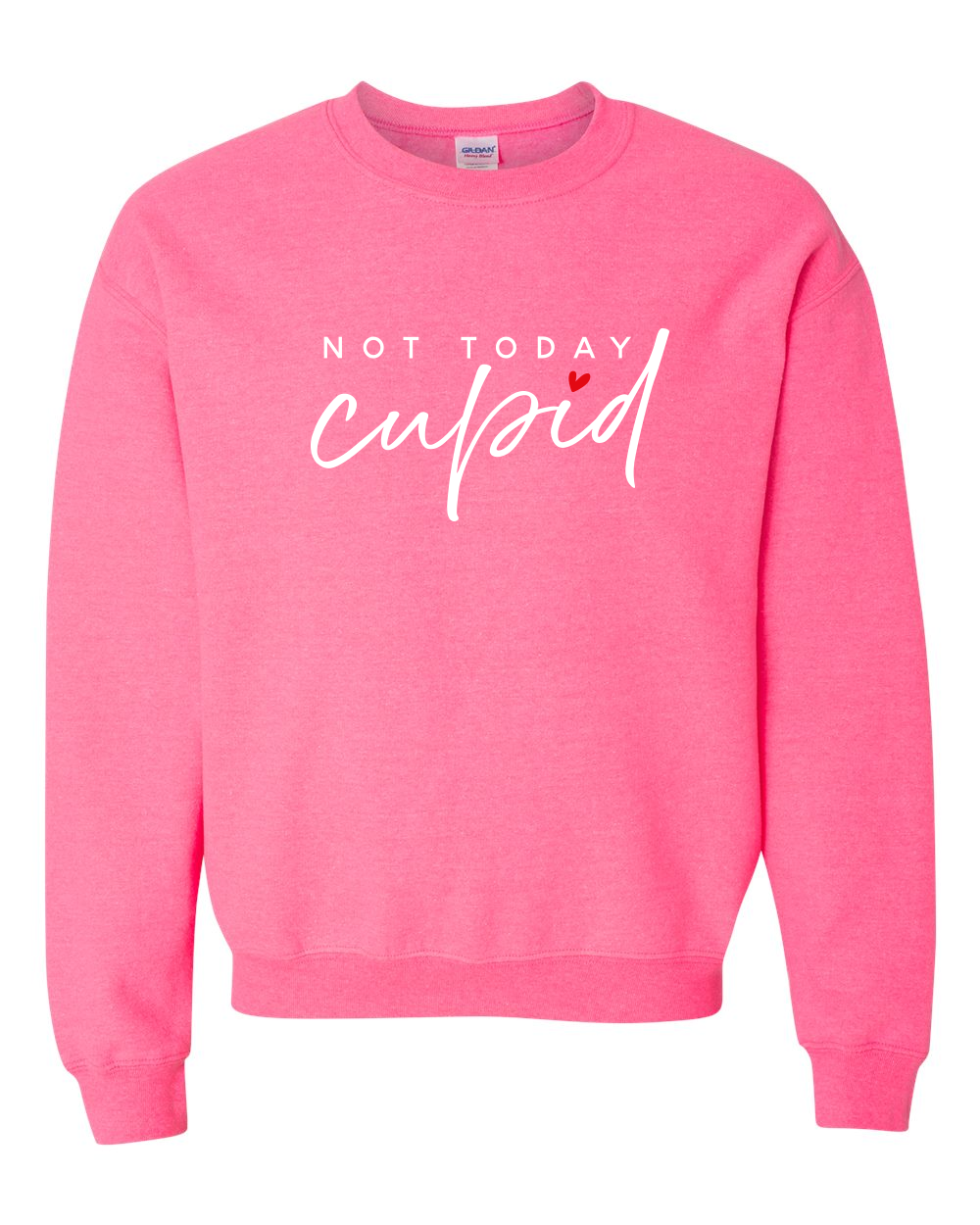 Not Today Cupid Gildan Heavy Blend Crewneck Sweatshirt Omni Ink