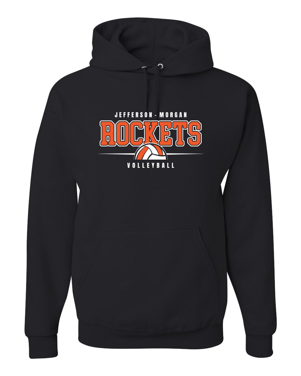 Rockets Volleyball - Jerzees NuBlend Hooded Sweatshirt