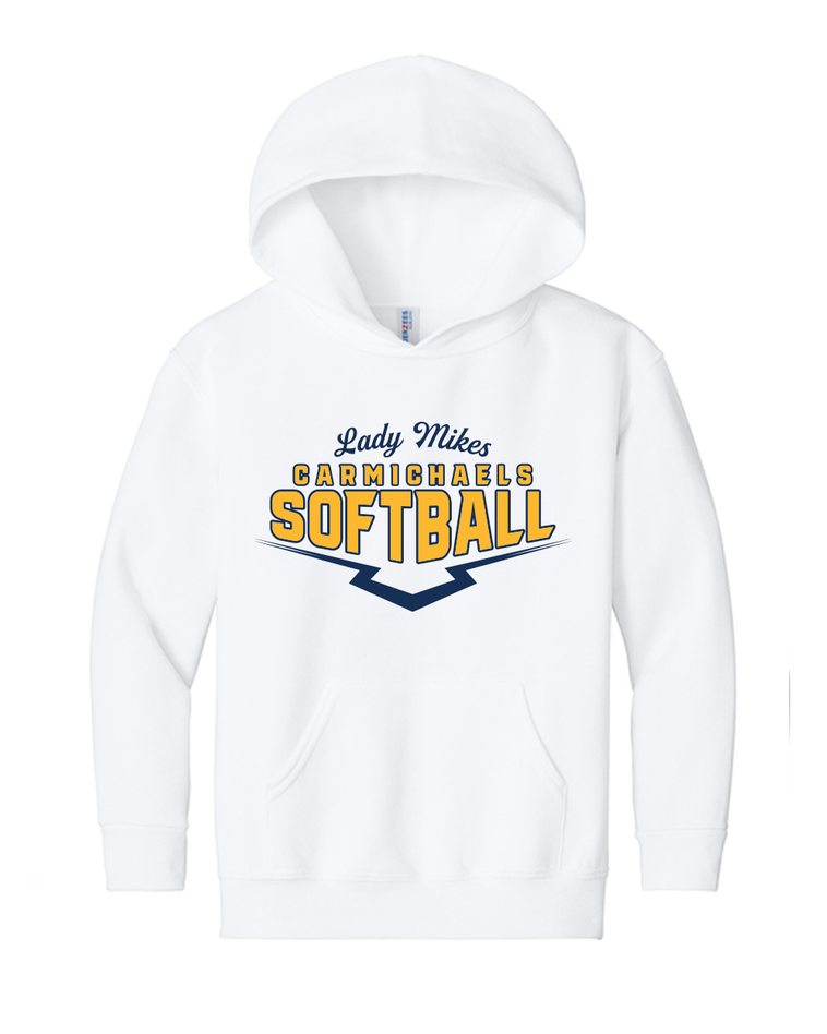Carmichaels Softball - Youth NuBlend Hooded Sweatshirt