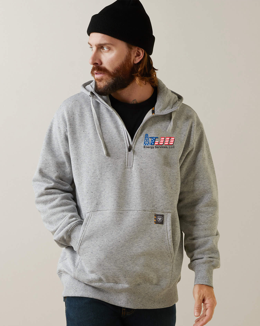 TJD Energy - Ariat Rebar Workman 1/4 Zip Hoodie
