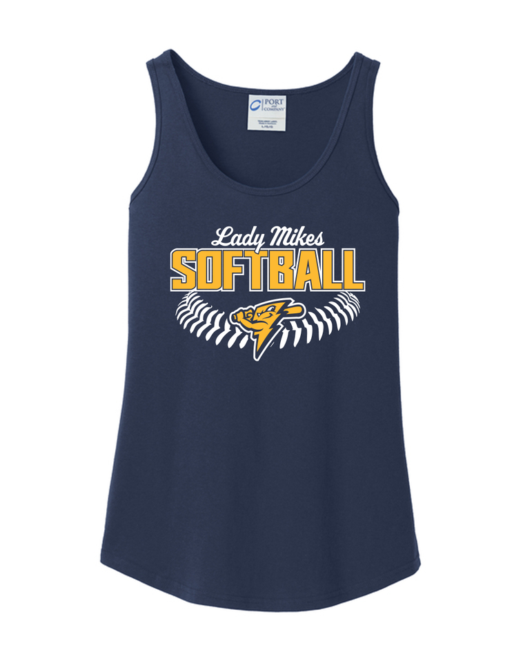 Mikes Softball - Port & Co Women's Core Cotton Tank Top