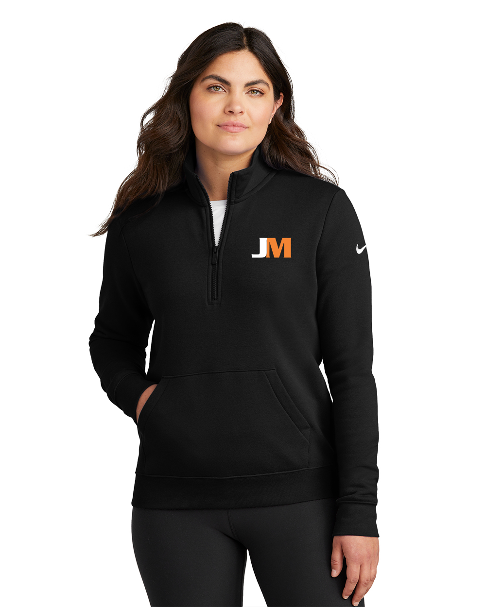 JM - Nike Women's Club Fleece Sleeve Swoosh 1/2-Zip