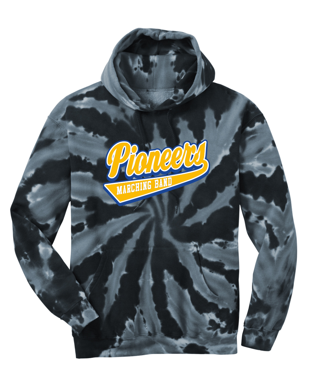 Pioneers Marching Band - Port & Co Tie-Dye Pullover Hooded