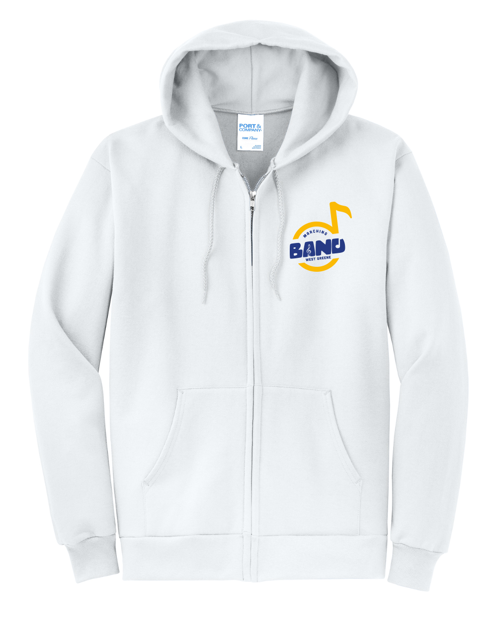 WG Marching Band - Port & Co Core Fleece Full-Zip Hooded Sweatshirt