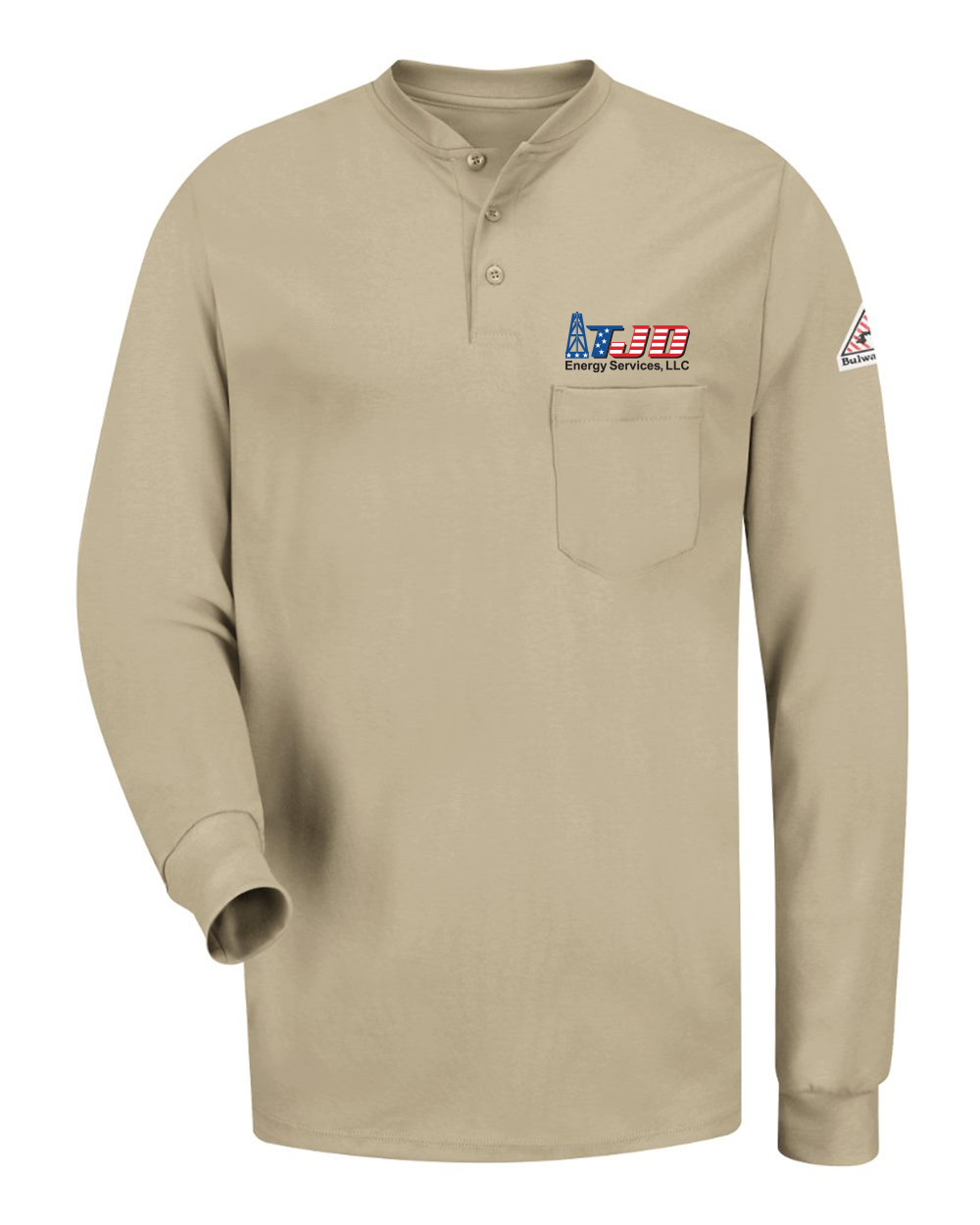 TJD Energy - Bulwark Long Sleeve Tagless Henley Shirt