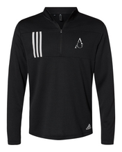 Load image into Gallery viewer, Albert Gallatin Adidas 3 Stripes Double Knit Quarter Zip Pullover
