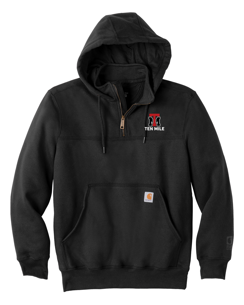 Ten Mile Carhartt Rain Defender Paxton Heavyweight Hooded Zip Mock Sweatshirt