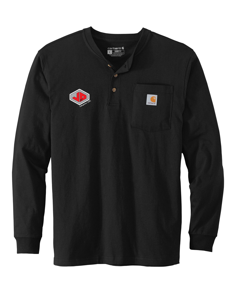 Jay D Enterprises - Carhartt Long Sleeve Henley T-Shirt