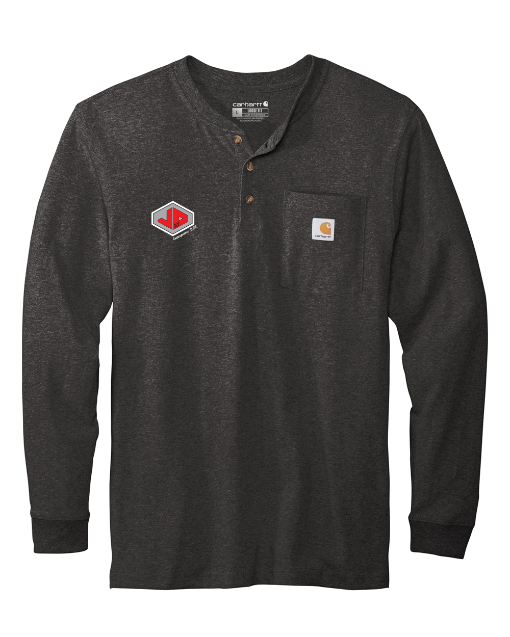 Jay D Enterprises - Carhartt Long Sleeve Henley T-Shirt